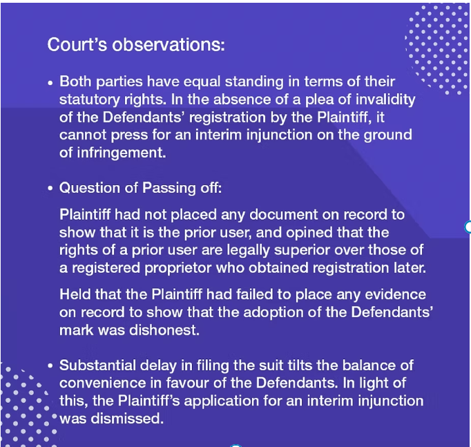 The Delhi High Court refused